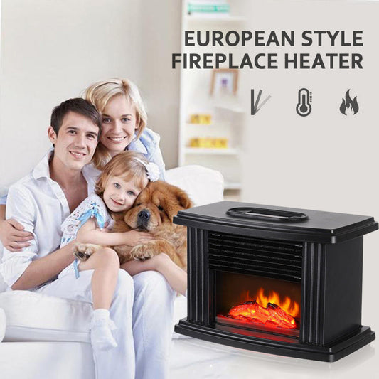 European Style Electric Fireplace Heater LED Flame Effect Stove