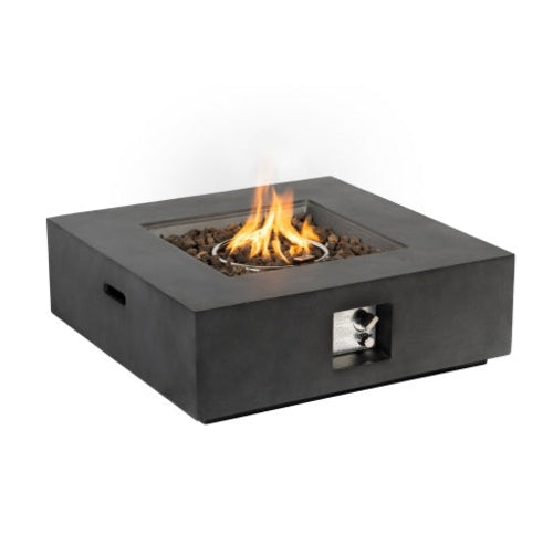 35" Outdoor Propane Fire Pit Table – Dark Gray, 50,000 BTU