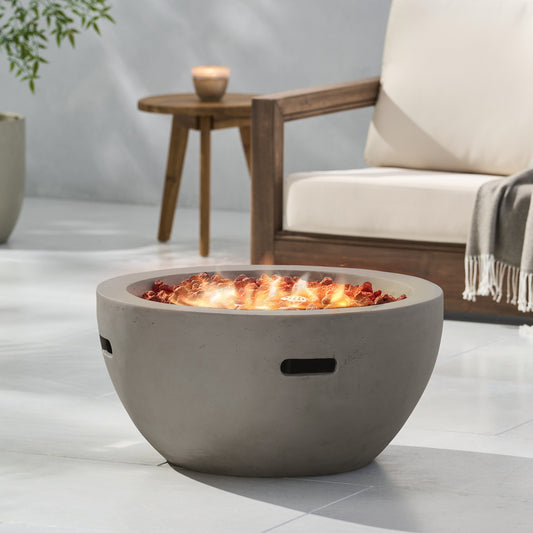 40,000 BTU Light Grey Fire Pit Bowl