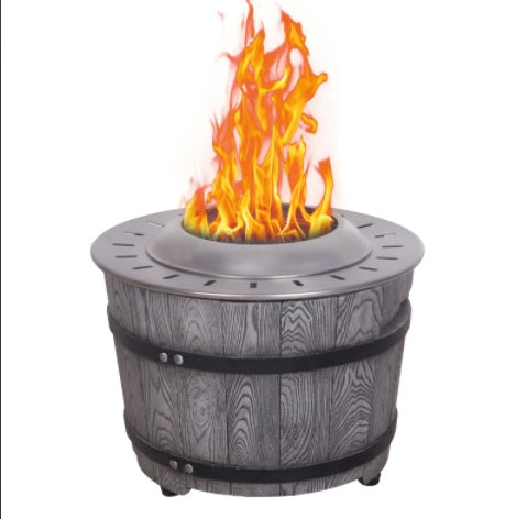 20.5-Inch Antique Black Smokeless Wood-Burning Fire Pit