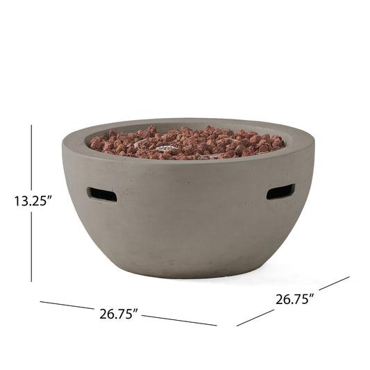 40,000 BTU Light Grey Fire Pit Bowl