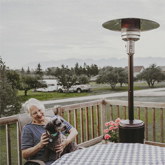 50,000 BTU Portable Outdoor Patio Propane Heater with Wheels