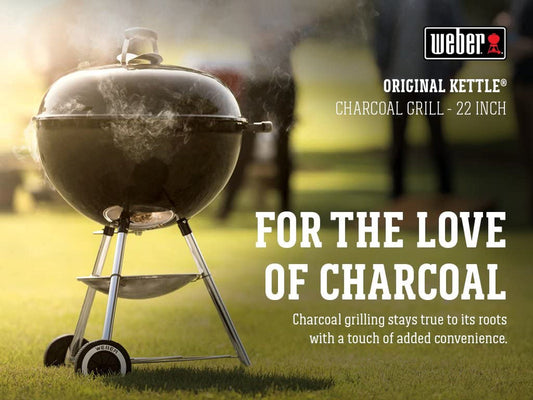 22-Inch Charcoal Kettle Grill with One-Touch Ash Cleanup