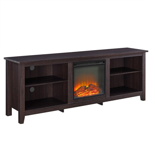70" Modern Transitional Fireplace TV Stand – Espresso
