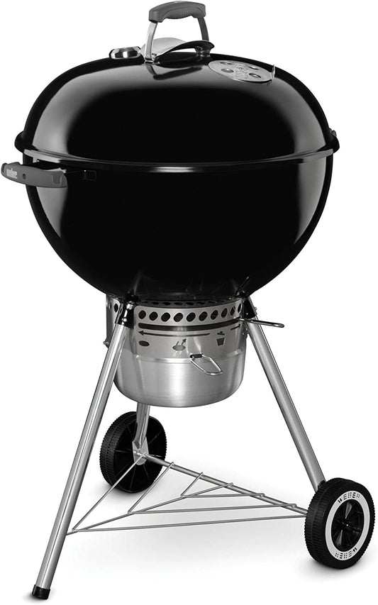 Premium 22-Inch Charcoal Grill with Thermometer & Easy Cleanup