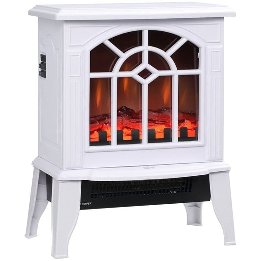Electric Fireplace Heater with Realistic Log Flame LED, 323 sq. ft.