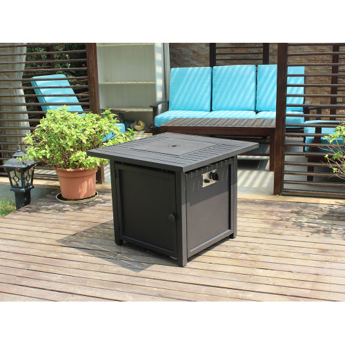 30-Inch Gas Fire Pit Table with 50,000 BTU & Multi-Use Top