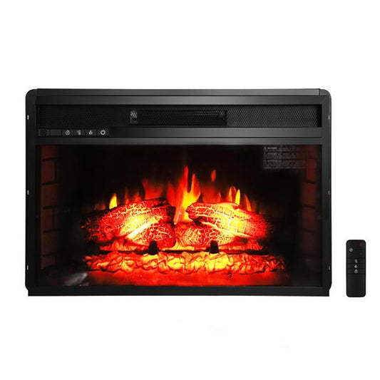 26-Inch Wall-Mounted Electric Fireplace with Remote Control