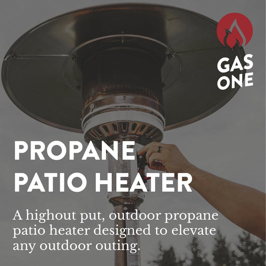 50,000 BTU Portable Outdoor Patio Propane Heater with Wheels