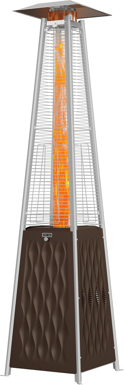 48,000 BTU Pyramid Patio Heater with Wheels & Anti-Tip Safety