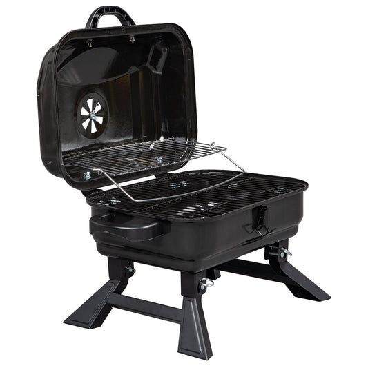 Portable Tabletop Charcoal BBQ Grill for Camping & Backyard